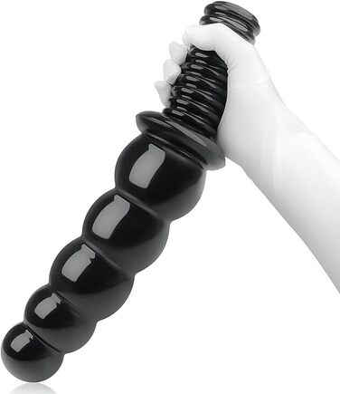 Анальний масажер Roluck Giant - гнучкий плагін з різьбою, 37.5 см, для чоловіків, жінок, пар. Масаж простати, PVC