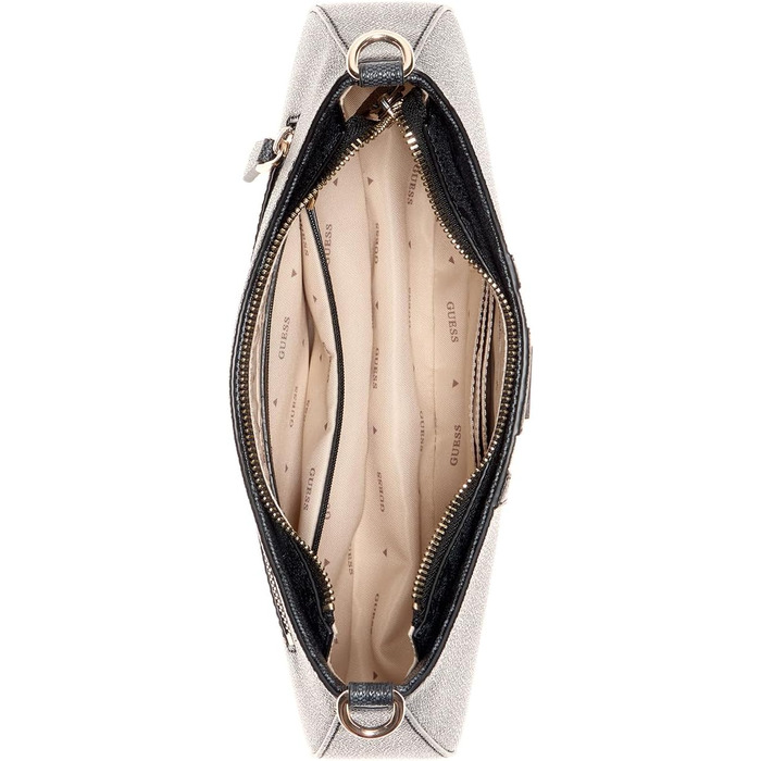 Жіноча сумка-кросбоді GUESS Noelle II Top Zip Shoulder Bag з логотипом, колір Coal