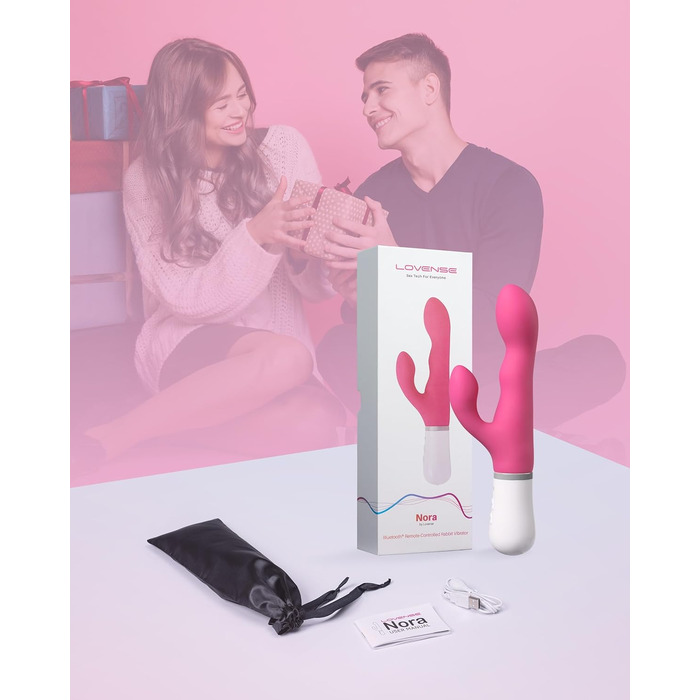LOVENSE Nora Bluetooth вібратор-кліторальний кролик з керуванням через додаток, для жінок, стимулятор клітора та G-точки, необмежені налаштування вібрації