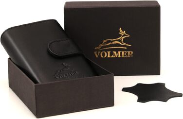 Шкіряний картхолдер Pop-Up Fa.Volmer VO24 з RFID захистом для чоловіків та жінок, чорний