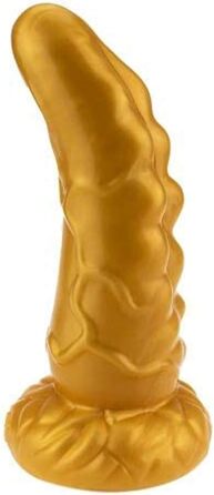 Анальний стимулятор ChicLSQ з сильним присоском, силікон, G-spot, для жінок (Золотий)