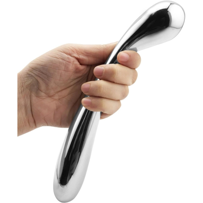 Анальний плаг з нержавіючої сталі, подвійний, металевий фальшивий ділдо, масажер G-точки, тренажер для ануса, дорослий секс-іграшка, великий розмір