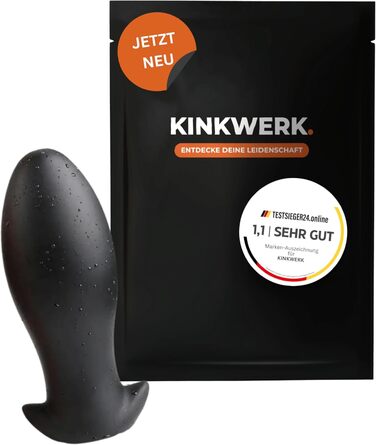 Анальний плагіат KINKWERK з м'якого силікону | ПРЕМІУМ якість для початківців та експертів | Ніжний та комфортний | Високоякісне виробництво | Легко чистити