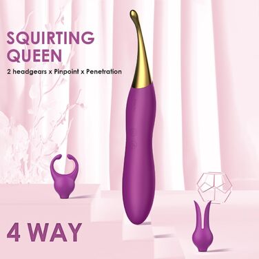 SVAKOM Вібратор для жінок, секс-іграшка з 10 режимами вібрації та 2 насадками, стимулятор клітора, преміум-якість