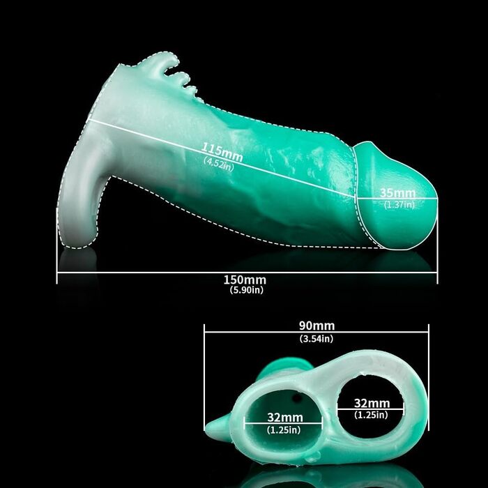 Чохол для пеніса Bad Dragon - Фентезійний дизайн, унісекс, для анального та вагінального секса, іграшка для дорослих (Reddragon)