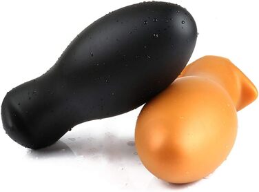 Силіконовий анальний плаг Jinqian для пар (золотий)