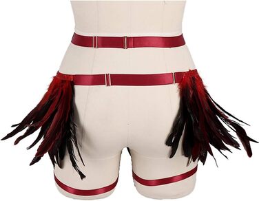 Жіночі мереживні набедрені стрічки, набедрені стрічки, пояс для шкарпеток, ремінь-підтяжки, готичний стиль, для клубів, вечірок, танців, фестивалів (білий, винний)