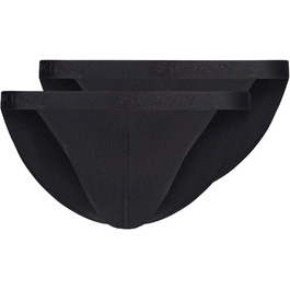 Танга чоловічі Skiny з бавовни рифлення, G-String (2 шт.) XL, чорний (080693)
