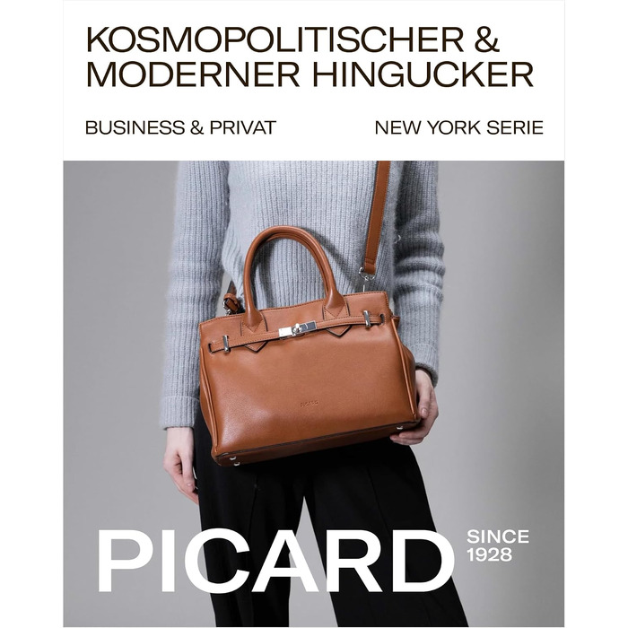 Жіноча сумка-шопер Picard New York, колір коньячний, універсальний розмір