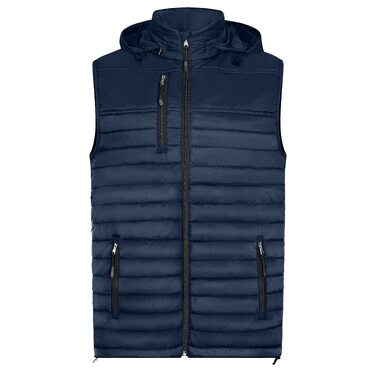 Чоловічий утеплений жилет з капюшоном HRM Performance Body Warmer, легкий нейлоновий Outdoor жилет (100 г/м²), темно-синій (Navy)