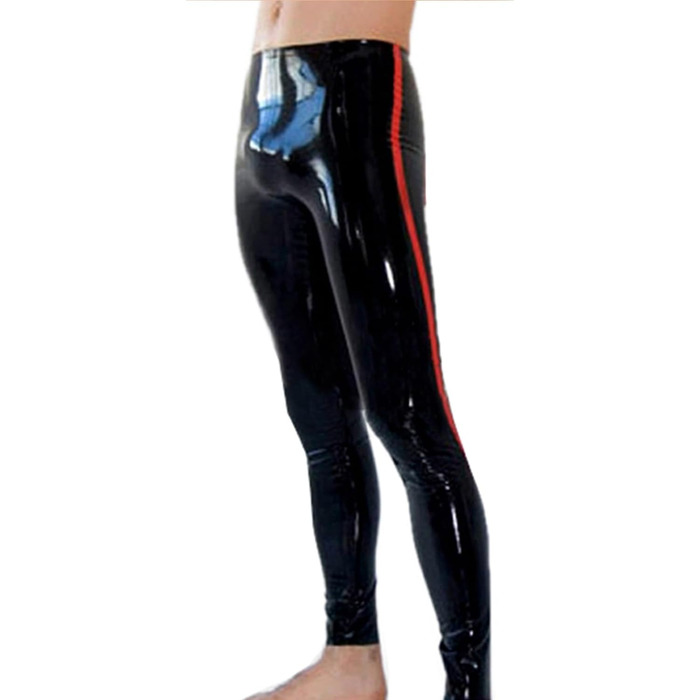 Чоловічі латексні лосини Kangxinsheng Mode, чорного кольору, ручної роботи з натурального латексу, для клубів, косплею та костюмів, XXL