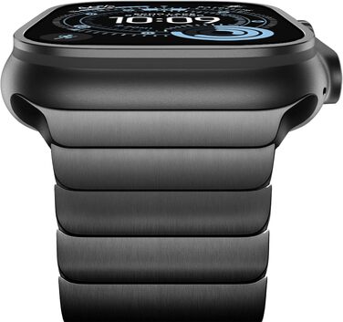 Сталевий ремінець-браслет CHANCHY для Apple Watch Ultra 2/1, Series 11/10/9/8/7/6/5/4/3/2/1, SE — металевий замінний ремінець, чорний, 38/40/41/42mm
