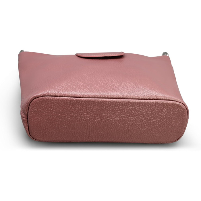 Жіноча сумка через плече Brise Art ELLIE з натуральної шкіри, ручної роботи, Crossbody Bag з 6 відділеннями, Made in Italy (Колір: Старорожевий)