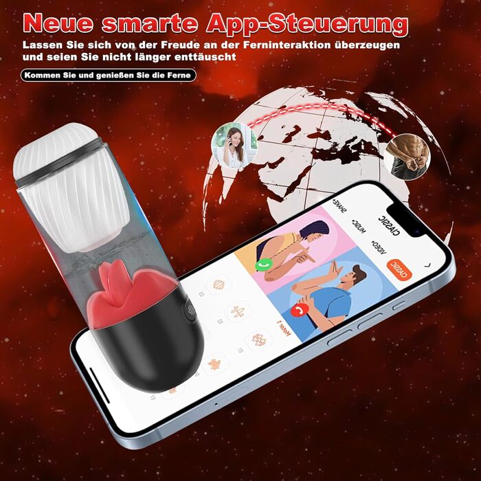 Електричний масажер для чоловіків PINTLE з керуванням через додаток - 360° обертання, 9 режимів вібрації, стимулятор пеніса для соло-ігри, сексуальні іграшки для чоловіків