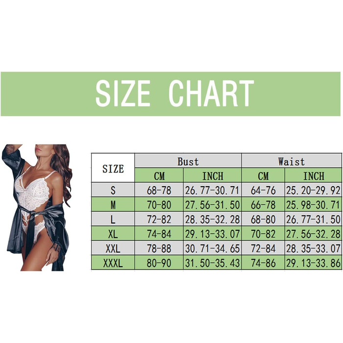 Піжамний комплект для жінок: короткий штанний халат з штангами, сексуальна спідня білизна, комплект спідньої білизни з бюстгальтером push-up та стрингами (20240305cmhqq542weißj, S)