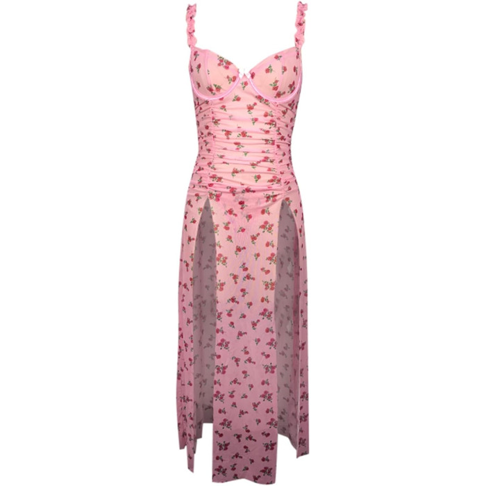 Сексуальний комплект спідньої білизни Babydoll з мереживом, рожевий (C4-rosa), S