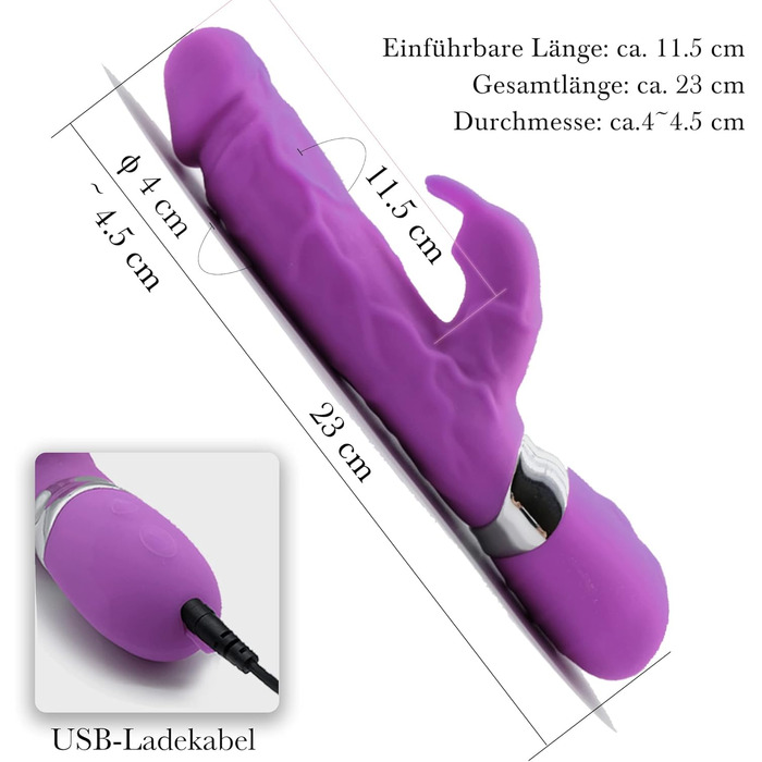 Вібратор для жінок FULUTOY з 7 режимами: стимуляція клітора та G-точки, Rabbit-модель, тихий, для інтимної іграшки