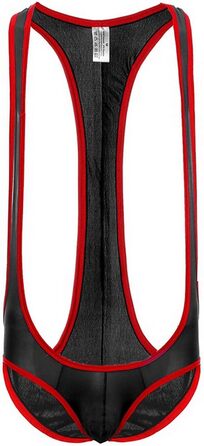 Чоловічий прозорий боді для боротьби Faringoto, чорний, розмір M