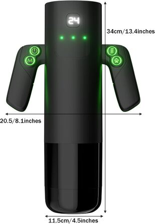 Електричний мастурбатор для чоловіків з подвійним руків'ям, 5 режимів всмоктування, 5 телескопічних відстаней та 10 вібрацій, реалістична 3D-структура вагіни