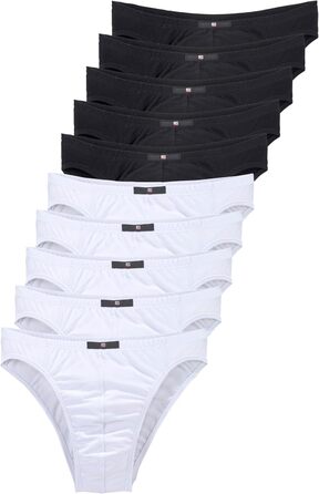 Чоловічі труси H.I.S Multipack з еластичної бавовни, чорний та білий колір