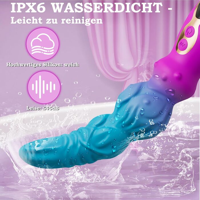 Вібратор для дорослих Monster Dildo з 9 режимів вібрації та LED-дисплеєм, 24 см, для жінок та чоловіків, набір вібраторів з стимуляцією клітора та анальним отвором