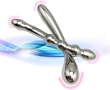 Анальний стимулятор подвійний JXszxbt з нержавіючої сталі для чоловіків та жінок