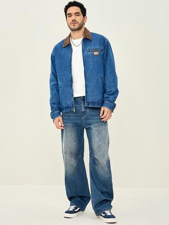 Чоловічі джинси Baggy JMIERR, широкі варені джинси в стилі streetwear, сині