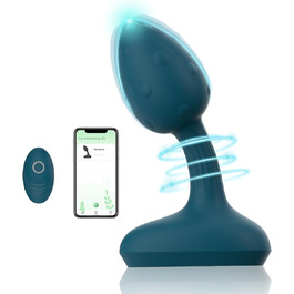 Вібратор-аналізатор JFRong з Bluetooth, пультом дистанційного керування, силікон. Стимулятор G-точки, масажер простати. Для чоловіків, жінок, пар. (Зелений)