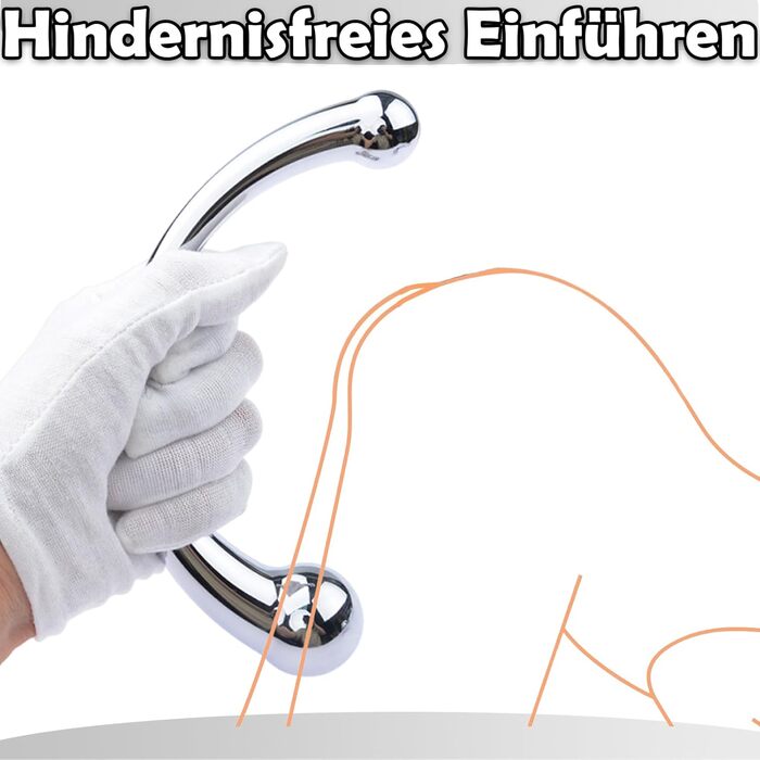 Анальний масажер Doppeldilos для жінок та чоловіків з нержавіючої сталі, масаж простати, стимуляція G-точки, еротичні іграшки для дорослих