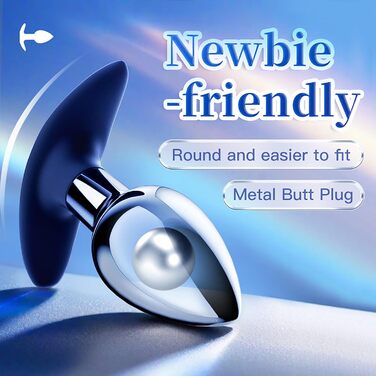Анальний плагін для жінок з кулькою всередині – металевий батплъг для інтенсивних відчуттів, секс-іграшка для пар та початківців LZYLWC (S+L)