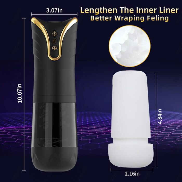 Електричний масажер для чоловіків з телескопічною функцією, автоматичний стимулятор пеніса, секс-іграшка