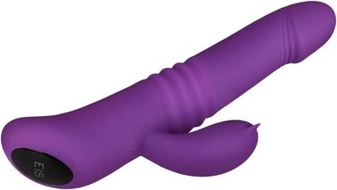 Вібратор EIS, кролик, 22,5 см, водонепроникний, акумуляторний, з нагріванням, з м'якого силікону