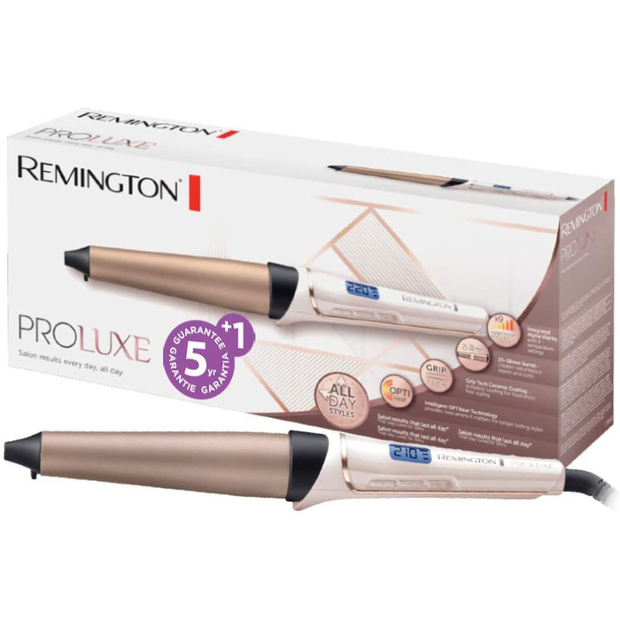 Випрямляч для волосся Remington PROluxe S9100 з керамічним покриттям Ultimate-Glide, LCD-дисплеєм та технологією OPTIheat, 150-230°C