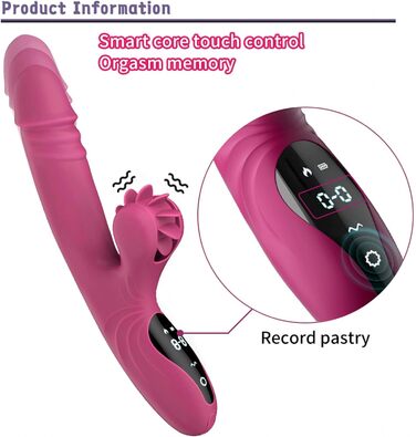 Вібратор для жінок Rabbit з 9 функціями та режимом нагріву (рожевий)