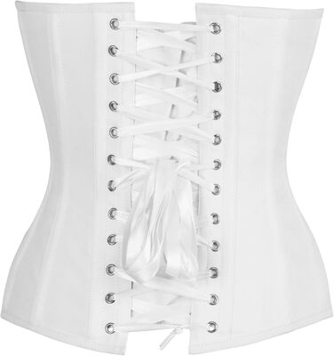 Корсет Daisy Corsets жіночий, бавовна, сталеві ребра, Overbust, XL, білий