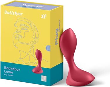 Анальні вібратори Satisfyer Backdoor Lover | Водонепроникний анальний плаг | Стимуляція простати | Іграшки для дорослих (Червоний)