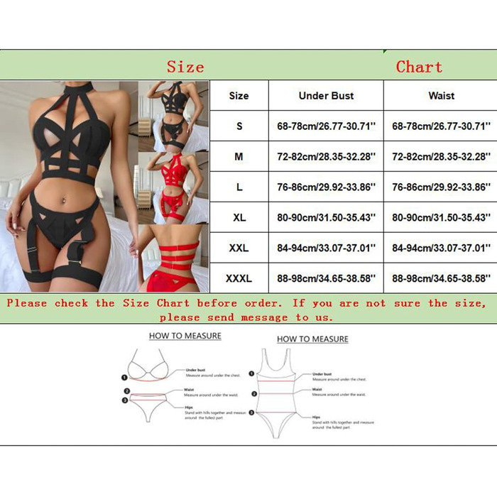 Піжамний комплект для жінок: короткий топ на тонких бретелях та стринги. Сексуальна піжама, мереживна білизна, Push Up бюстгальтер, стрінги. Розмір 3XL