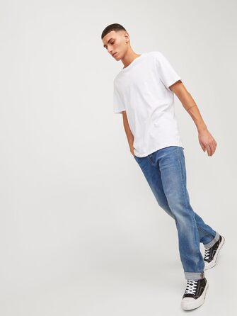 Чоловічі джинси Jack & Jones Slim Fit JJORIGINAL AM 781 синього кольору, пряма штанина, Denim