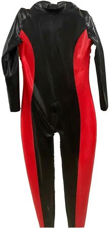 Латексний catsuit GAYLOP: чорно-червоний комбінезон, сексуальний боді, косплей, розмір XL