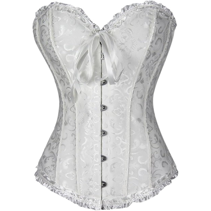 Корсет-топ для жінок, готичний корсет з атласу, чорний, великі розміри, шнурівка, корсет, повна грудь, топ, бурлеск, білий