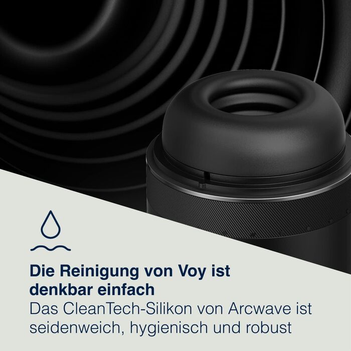 Arcwave Voy - Масажер для чоловіків, секс-іграшка з 8 рівнями інтенсивності та регулюванням щільності, чорний