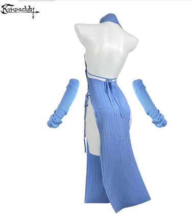 Костюм Чонгсам KORURACLUB Love: Преміум якість, Cosplay, білий/чорний, S-M (блакитний)