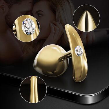 Анальний плагін TYDAY Metall 6 розмірів для жінок, нержавіюча сталь, стимулятор простати з діамантом, преміум секс-іграшка