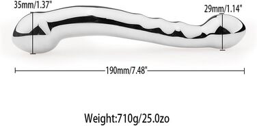 Анальний плаг з нержавіючої сталі GUYOS Doppelkopf для стимуляції G-точки та простати, 710г