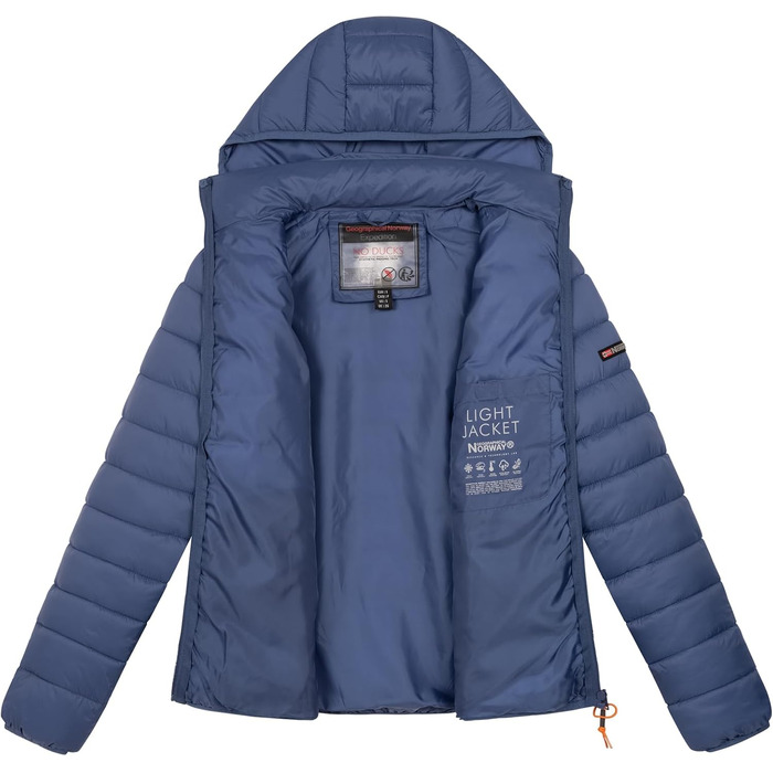 Чоловіча стібана куртка Geographical Norway для осені та зими, Outdoor, колір Denim