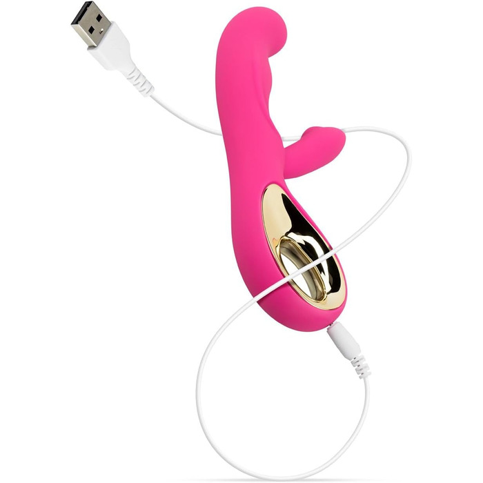Вібратор Rabbit, 10 режимів вібрації, водонепроникний, перезаряджається - Рожевий