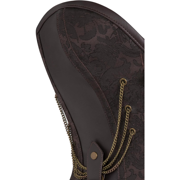 Корсет Steampunk KUOSE для жінок з великою грудьми, штучна шкіра, розміри S-6XL (M, Коричневий-11)