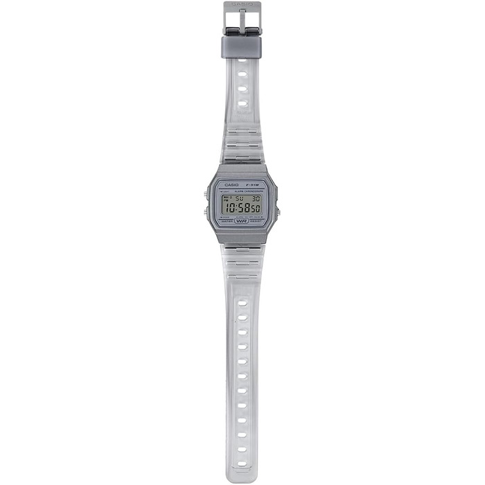 Цифровий унісекс годинник Casio Collection у сірому кольорі