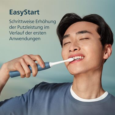 Електрична звукова зубна щітка Philips Sonicare Series 3100 з датчиком тиску, 3 режимами інтенсивності та дорожнім футляром, темно-синя, HX4033/26 (2 насадки)