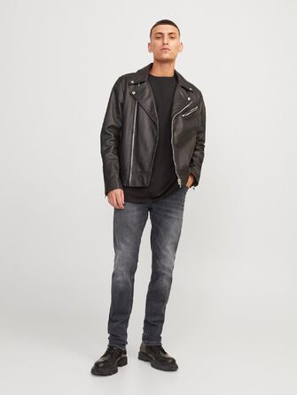 Чоловічі джинси Slim Fit Jack & Jones JJIGLENN чорного кольору, денім
